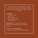 VitamoreD Fast-Acting Vitamin D3 Supplement – Active Form Calcifediol for Enhanced Absorption