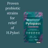 Pylopass (L. reuteri DSM 17648) Supplement for Gut Health | Proven to Bind & Remove Harmful Stomach Bacteria