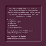 Toxaprevent Medi Plus Zeolite Sachets | Natural Detox for Upper GI Tract (Mouth, Oesophagus, Stomach) | Magnesium & Calcium Formula to Bind Oxalates & Salicylates