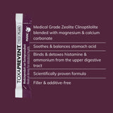 Toxaprevent Medi Plus Zeolite Sachets | Natural Detox for Upper GI Tract (Mouth, Oesophagus, Stomach) | Magnesium & Calcium Formula to Bind Oxalates & Salicylates