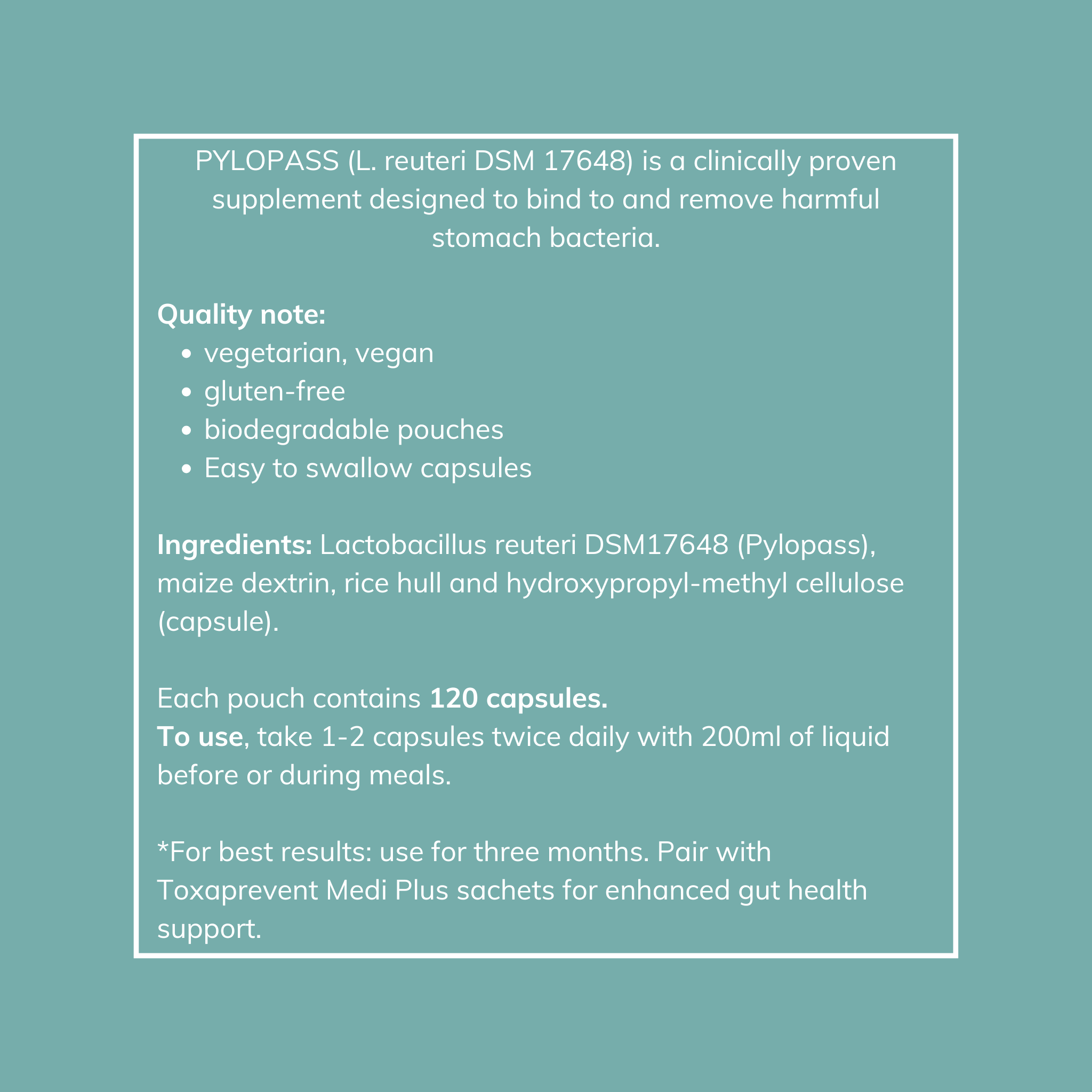 Pylopass Product Ingredients