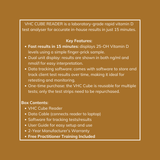 VHC Cube Reader | Laboratory-Grade Rapid Vitamin D Test Analyser for Accurate In-House Results