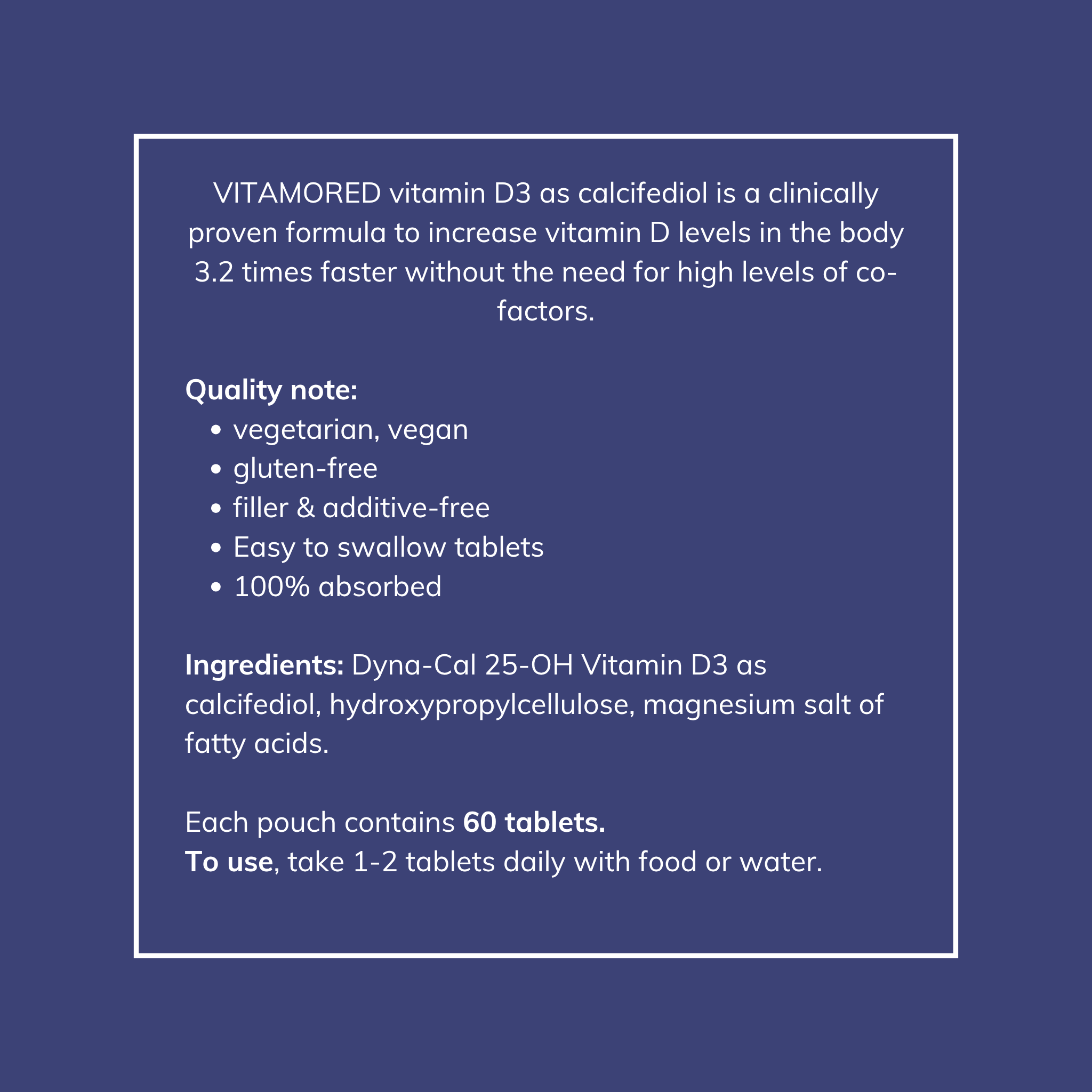 How to take calcifediol tablets